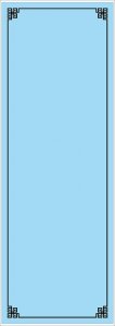 Pískované zrcadlo 100x35
